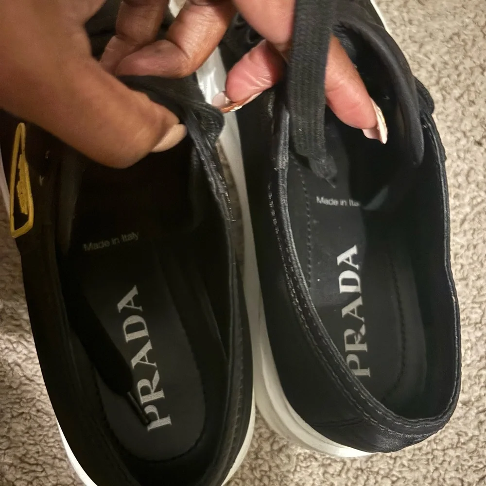 Prada Black and White Women's Sneakers